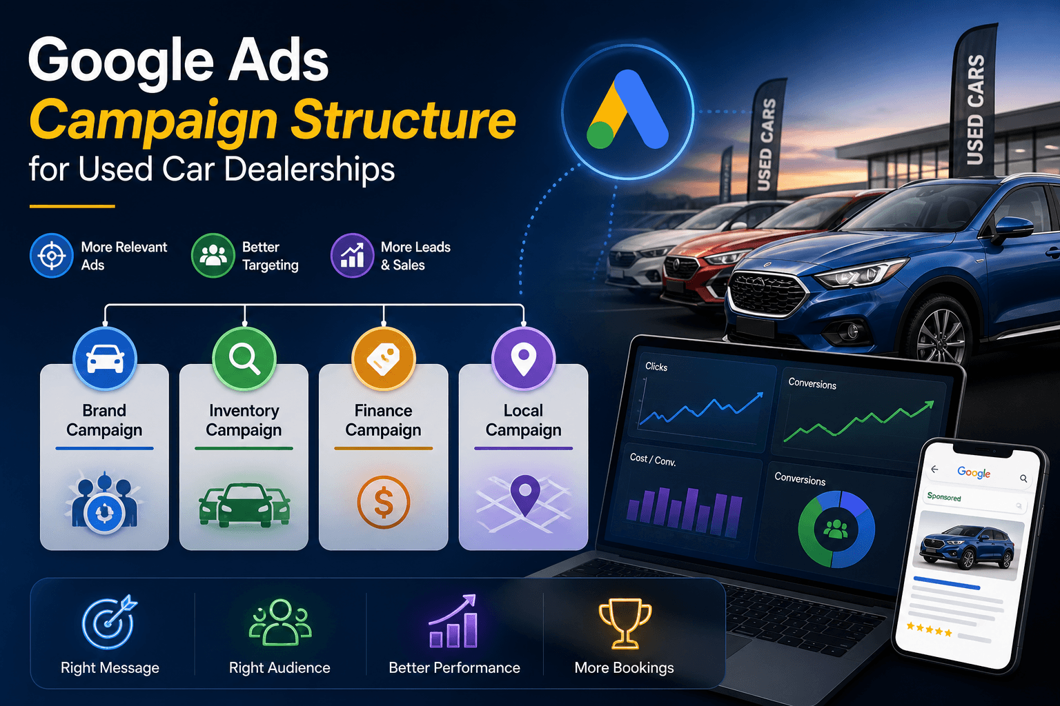 Google Ads Campaign Structure for Used Car Dealerships: A 2026 Playbook