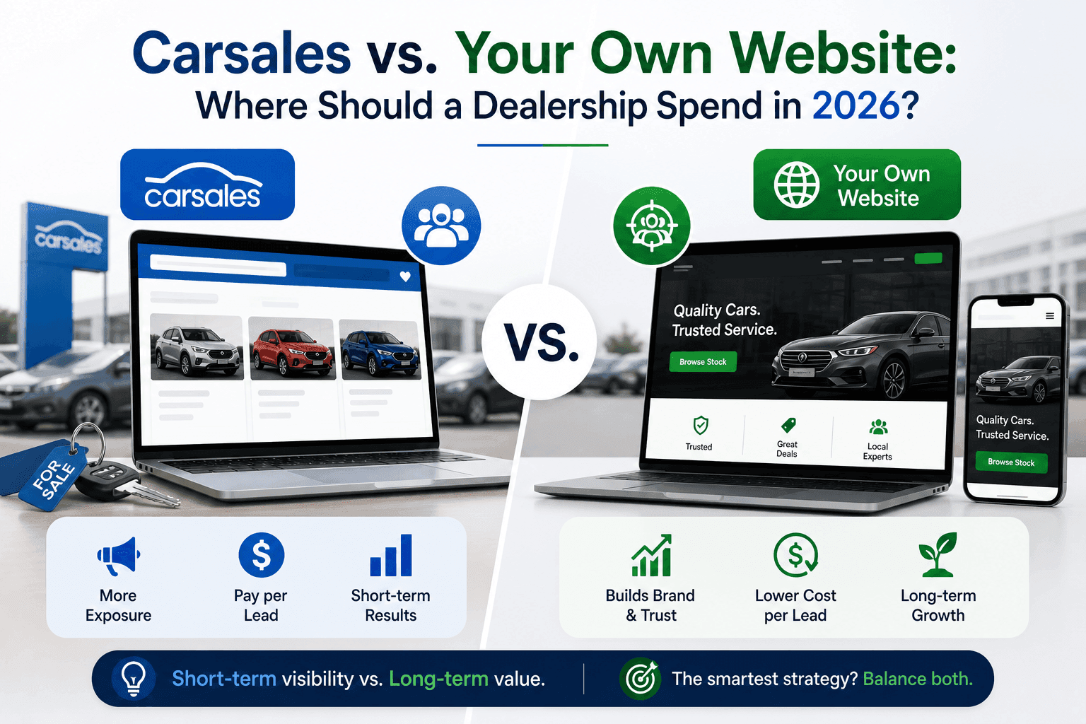 Carsales vs. Your Own Website: Where Should a Dealership Spend in 2026?