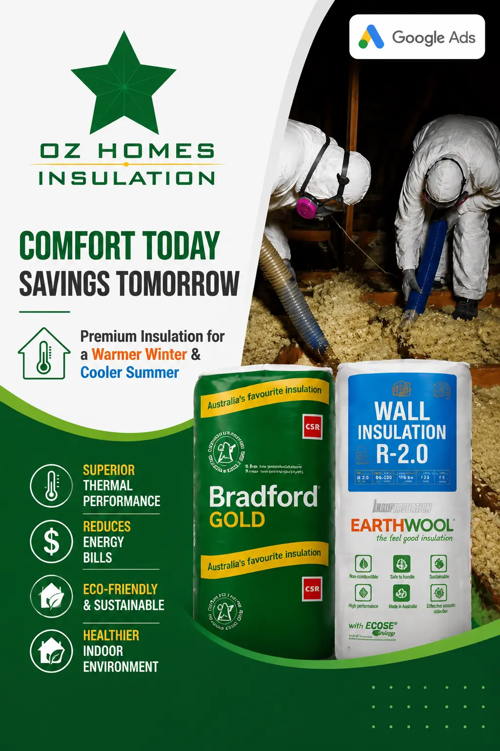 Oz Homes Insulation Google Ads
