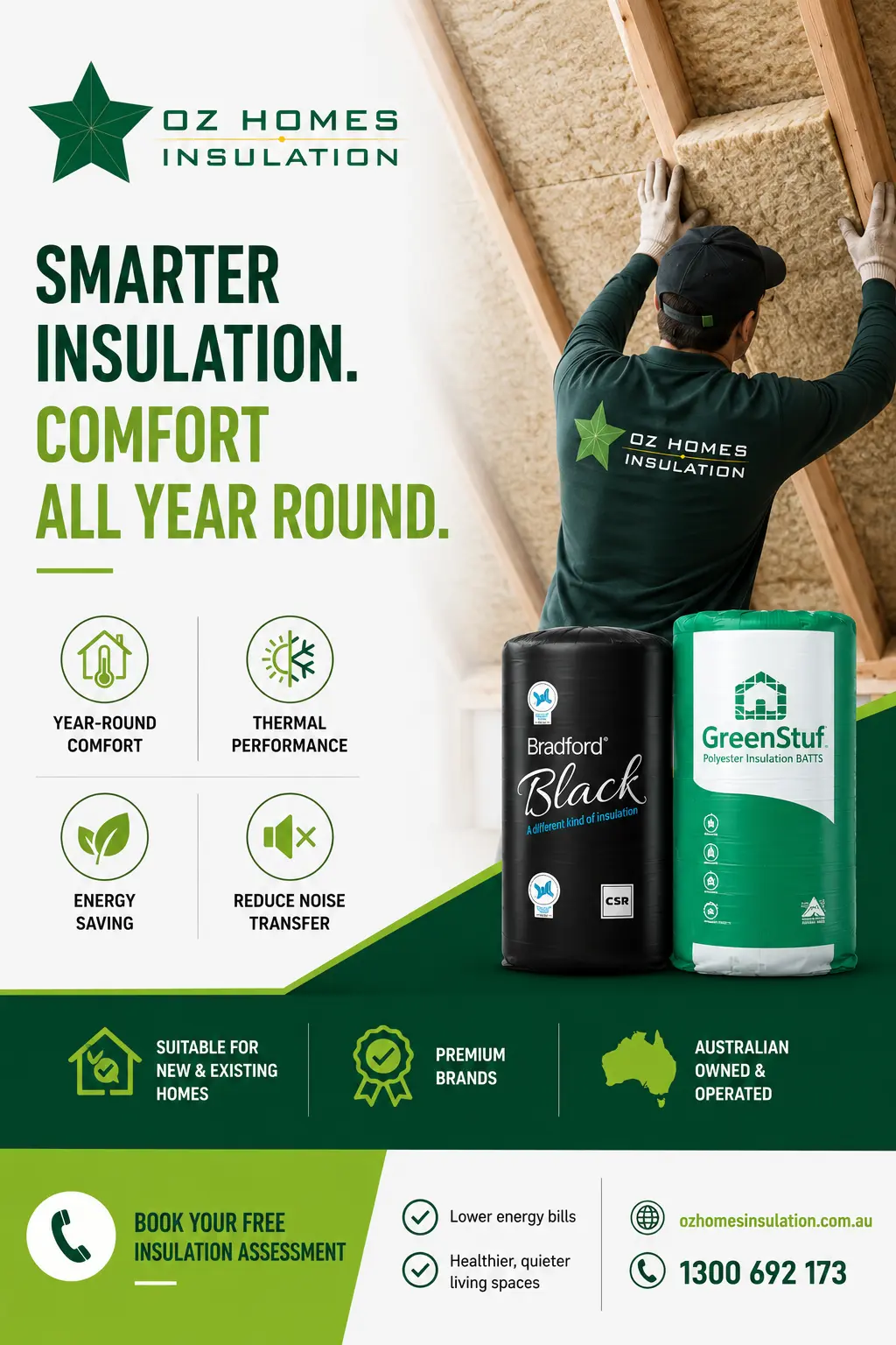 Oz Homes Insulation Web Design